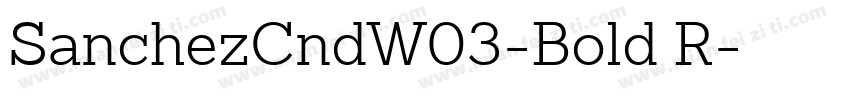 SanchezCndW03-Bold R字体转换